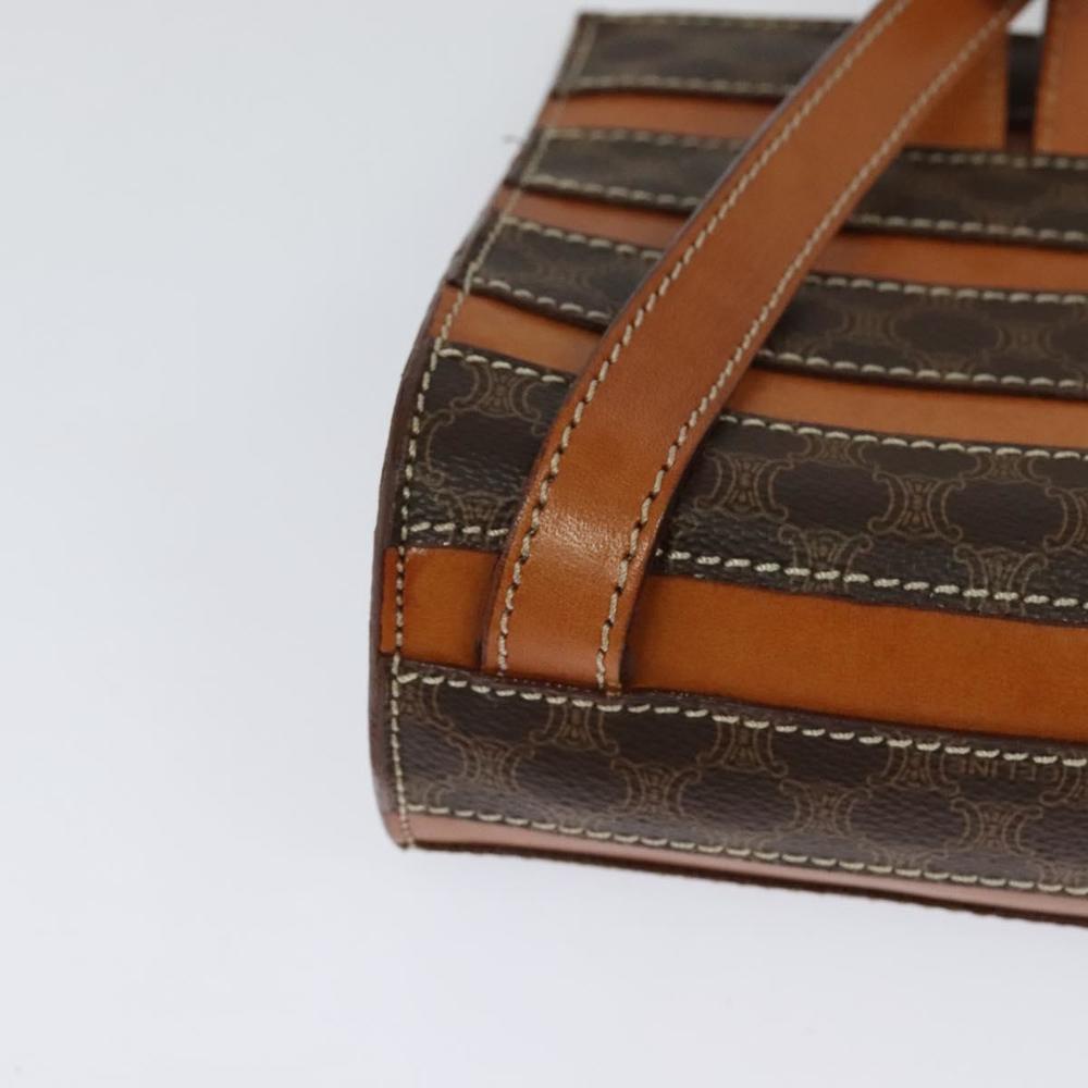 CELINE Macadam Canvas Backpack PVC Leather Brown Gold Auth 124609 - Picture 16 of 16